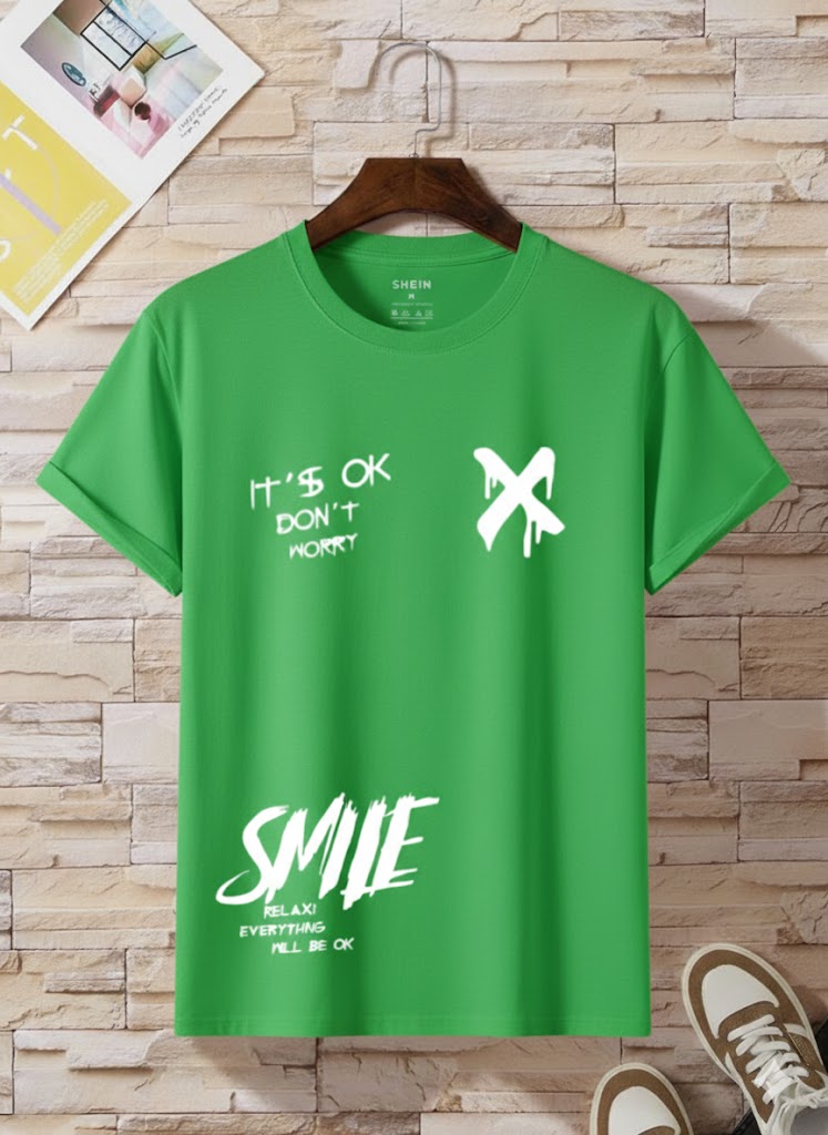 Smile X Trendy Printed T-Shirt for Men/Boys | Soft Cotton | Summer Special