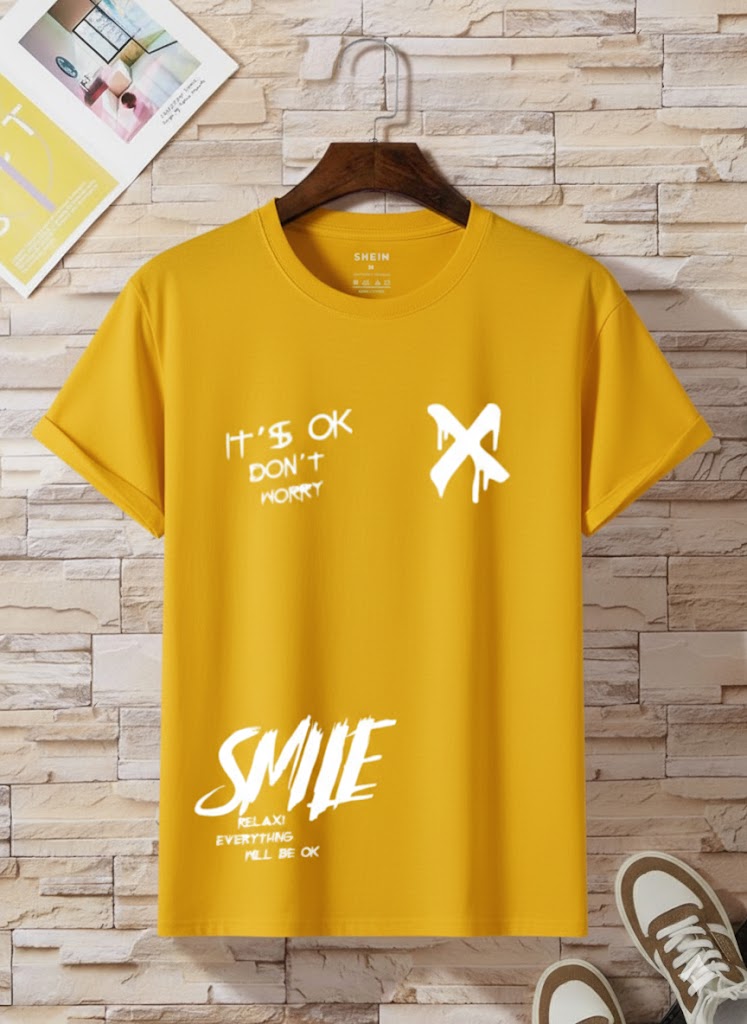 Smile X Trendy Printed T-Shirt for Men/Boys | Soft Cotton | Summer Special